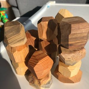 Handmade Wooden Tumu Ishi Balancing Stones